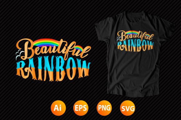 A Designer's Take on Rainbow T-shirt Design 12