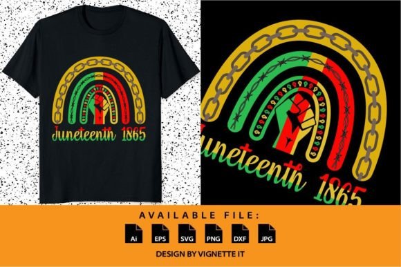 A Vibrant Juneteenth Rainbow Shirt Graphic for Inclusive Branding
