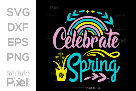 A Vibrant Spring Graphic for Editorial and T-Shirt Designs
