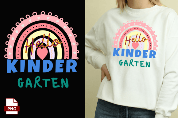 Beyond T‑Shirt Designs: Hello Kindergarten Colorful Rainbow as an Editorial Graphic