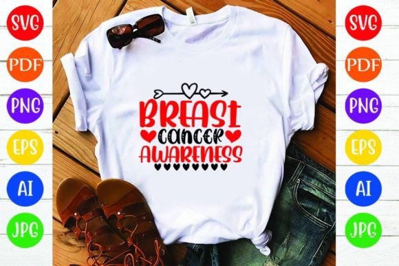 Breast Cancer Awareness Graphics for T-Shirt Designs