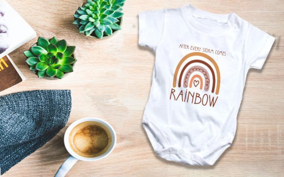 Crafting Joy with Rainbow Baby Onesie T-Shirt Graphics