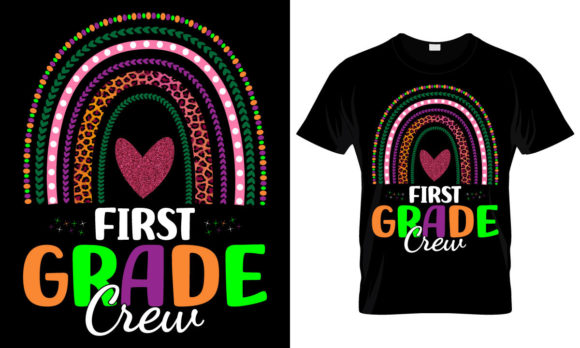 Evaluating First Grade Crew Leopard Rainbow T-Shirt Graphics