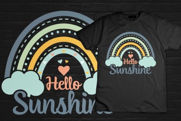 Hello Sunshine Boho Rainbow SVG Patterns for Modern Graphics