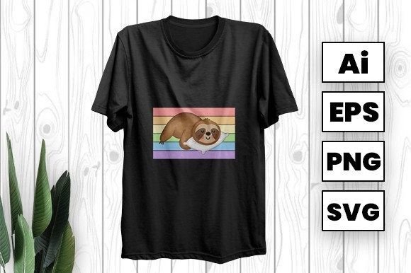 Integrating Rainbow Sloth Graphics into Print Templates
