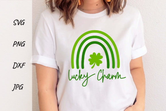 Lucky Charm Boho Rainbow Graphics for T-Shirt Designs