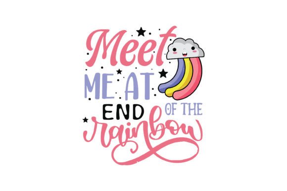 Meet Me at the Rainbow: A Versatile Graphic for Modern T-Shirt Designs