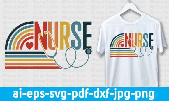 Nurse Rainbow Love SVG: A Versatile Graphic for Merchandise and Print Templates