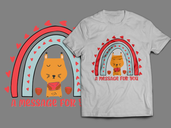 Rainbow Valentine Graphics for Modern T-Shirt Designs