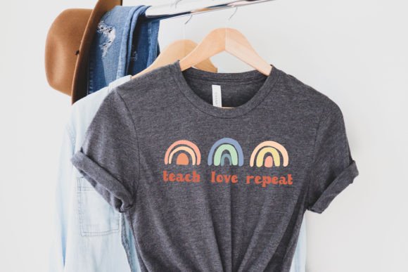 Teach Love Repeat Graphics for Authentic T-Shirt Designs