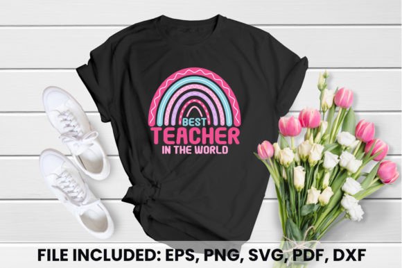 Teachers Rainbow T-Shirt Design: A Versatile Graphics Asset